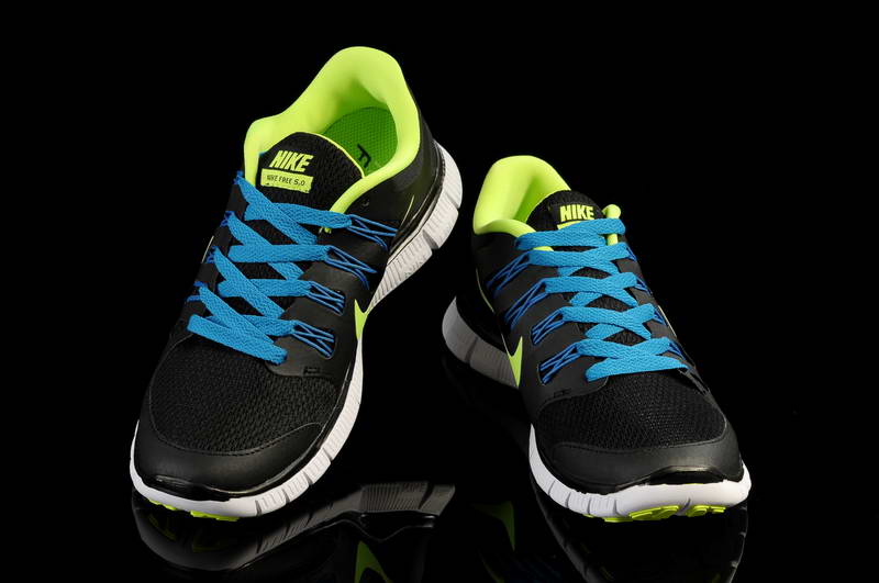 Nike Free Run 5.0 V2 Mens Running Shoes Black  Olive Green (2)